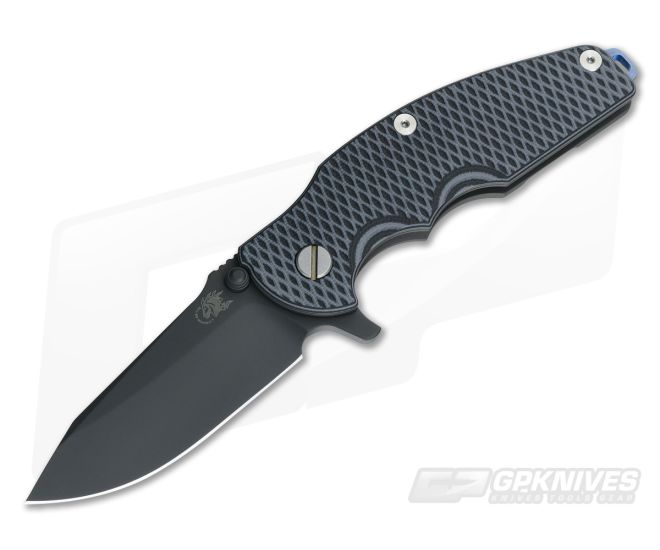 Hinderer Knives Jurassic Black DLC 3.25" Gray/Black XM G10 SpearPoint - HK-0467