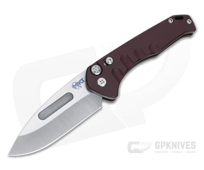 Medford Knives Praetorian Swift Drop Point Red Aluminum CPM S35VN Button Lock Automatic - MKT-046