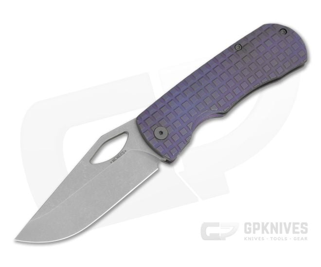 McNees Little Dixon Frag Violet Atomic Titanium MagnaCut Frame Lock Knife (3.41" Blade) - MNK-046