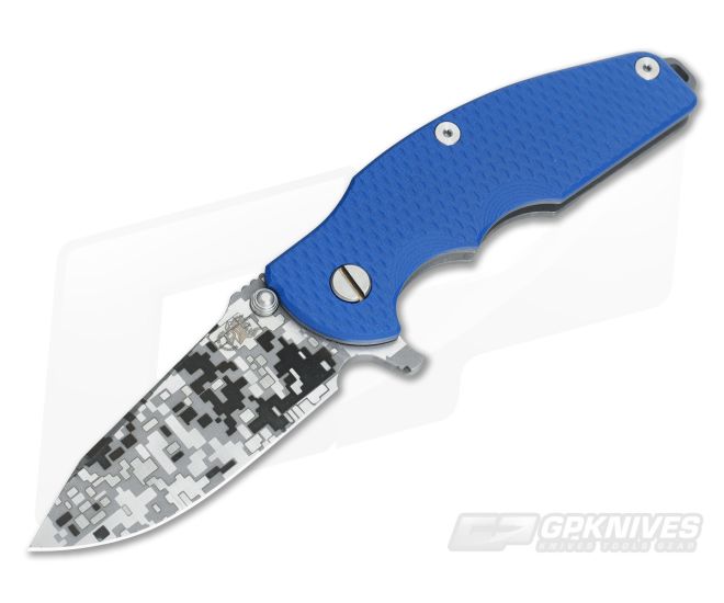 Hinderer Knives Digi Camo Jurassic S35VN Spear Point Blue XM G10 #074 - HK-0473