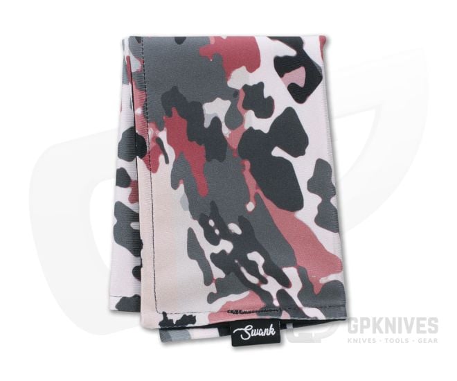 SwankHanks Pink Camo Lycra and Black Microsuede Hank - SH-047