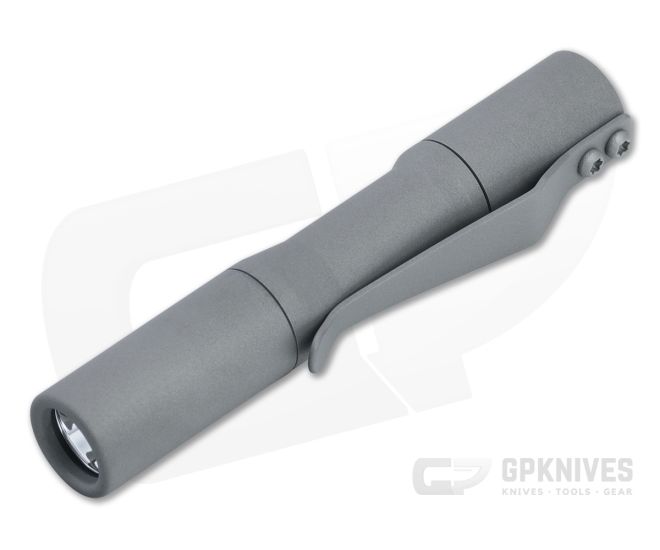 CWF Micro Click Titanium Flashlight Blasted Stonewash Finish (5000K) - CWF-047