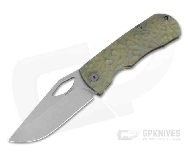 McNees Little Dixon Rock Green/Bronze Atomic Titanium MagnaCut Frame Lock Knife (3.41" Blade) - MNK-048