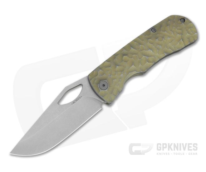 McNees Little Dixon Rock Green/Blue Atomic Titanium MagnaCut Frame Lock Knife (3.41" Blade) - MNK-049
