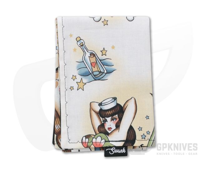 SwankHanks American Traditional Sailor Art Cotton Black Microfiber Hank - SH-049