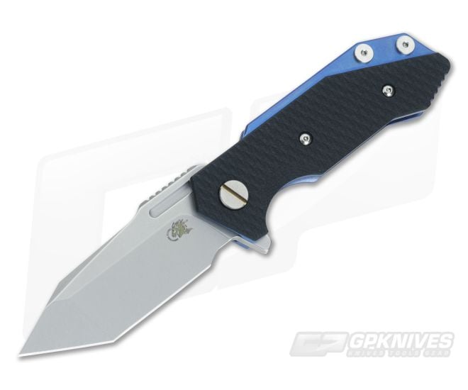 Hinderer Knives Half Track Tanto 20CV Black G10 Stonewash Blue - HK-0501