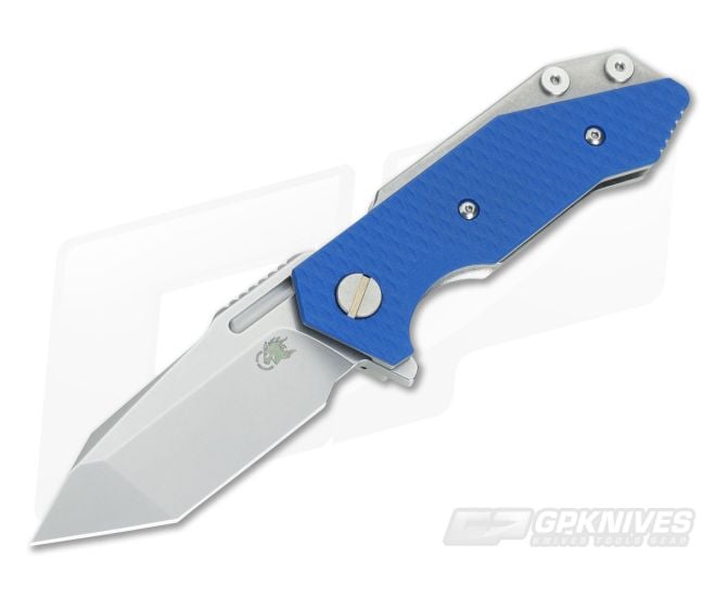 Hinderer Knives Half Track Tanto 20CV Blue G10 Stonewash Finish - HK-0503