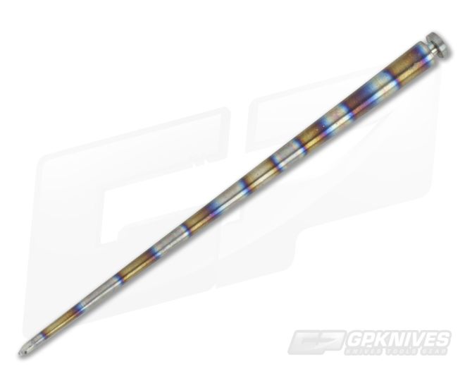 Ti Survival Titanium Toothpick Flame Anodized Rings - TS-050