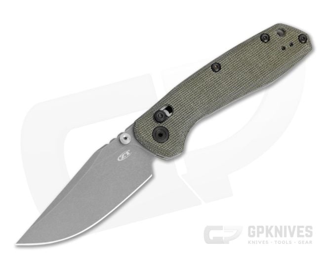 Zero Tolerance 0512DL Olive Micarta CRU-WEAR Crossbar Lock Knife (3.45" Blade) - ZT-0512DL