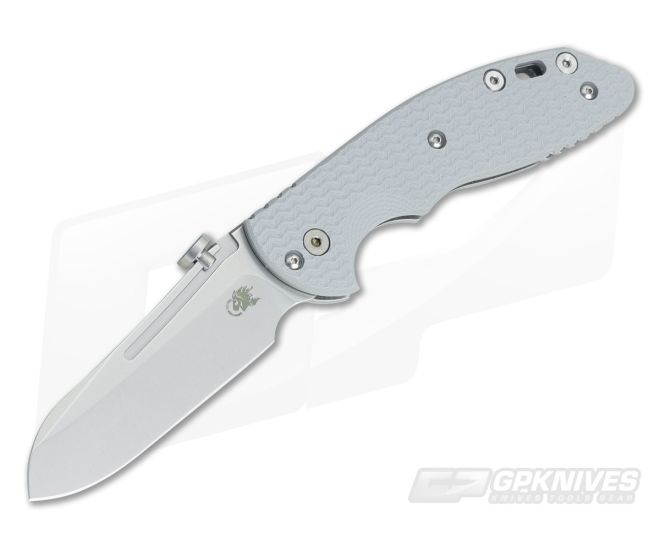 Hinderer Knives XM Slippy Stonewash 20CV Sheepsfoot Grey G10 - HK-0515