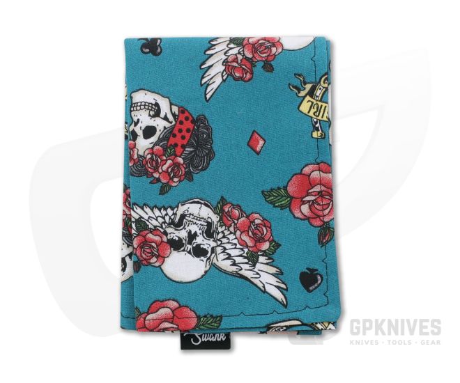SwankHanks Lady Luck Blue Cotton Black Microfiber Hank - SH-050