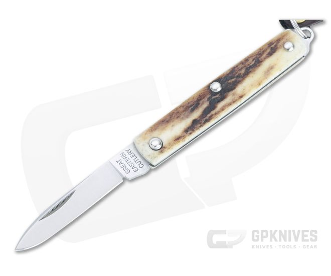 Great Eastern Cutlery #05 PPP Keychain Knife Pen Blade Sambar Stag Slip Joint Folder 052121-SS-02 - GEC-052121-SS-02