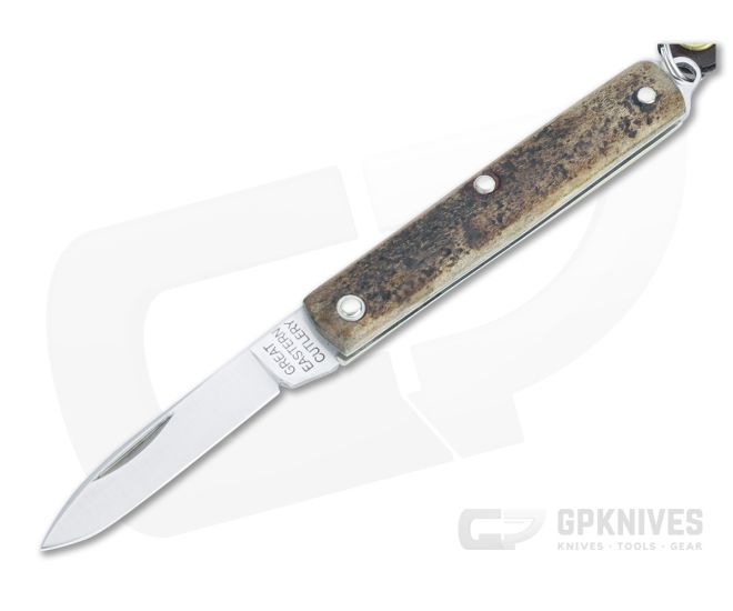 Great Eastern Cutlery #05 PPP Keychain Knife Pen Blade Sambar Stag Slip Joint Folder 052121-SS-04 - GEC-052121-SS-04