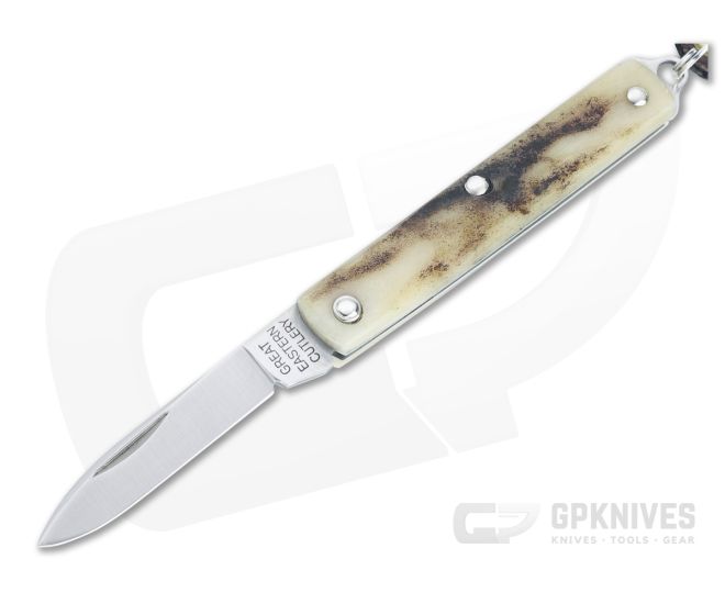 Great Eastern Cutlery #05 PPP Keychain Knife Pen Blade Sambar Stag Slip Joint Folder 052121-SS-05 - GEC-052121-SS-05