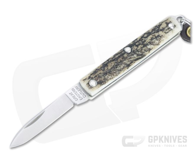 Great Eastern Cutlery #05 PPP Keychain Knife Pen Blade Sambar Stag Slip Joint Folder 052121-SS-06 - GEC-052121-SS-06