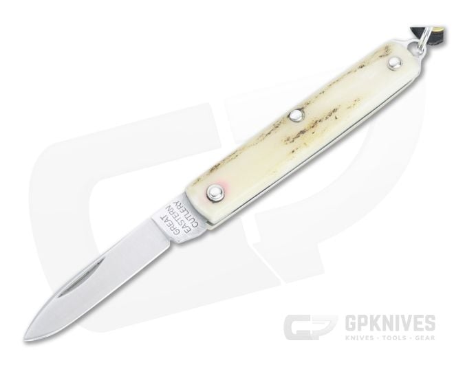 Great Eastern Cutlery #05 PPP Keychain Knife Pen Blade Sambar Stag Slip Joint Folder 052121-SS-08 - GEC-052121-SS-08