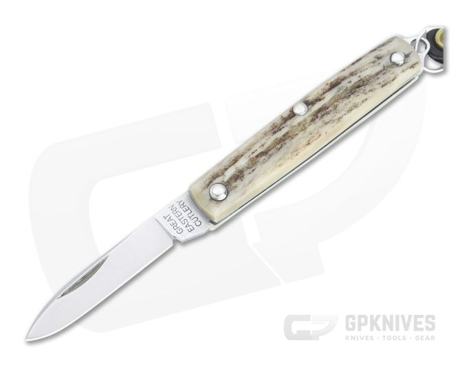 Great Eastern Cutlery #05 PPP Keychain Knife Pen Blade Sambar Stag Slip Joint Folder 052121-SS-11 - GEC-052121-SS-11