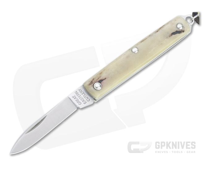 Great Eastern Cutlery #05 PPP Keychain Knife Pen Blade Sambar Stag Slip Joint Folder 052121-SS-12 - GEC-052121-SS-12