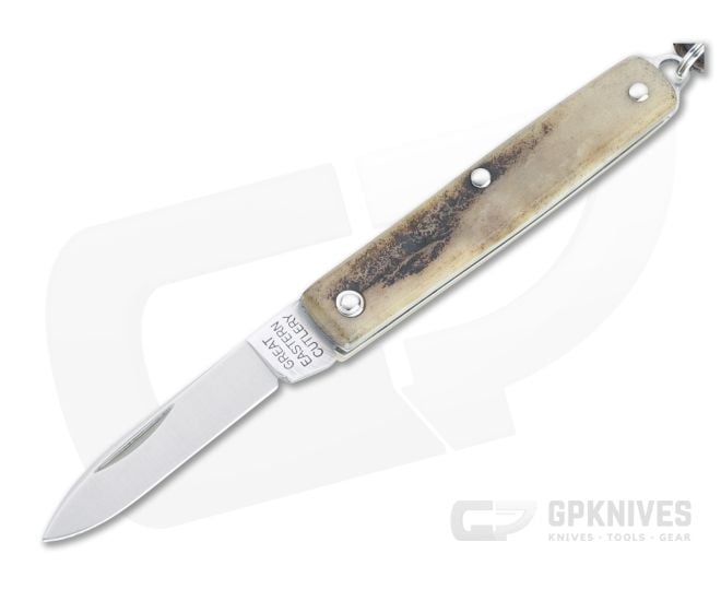 Great Eastern Cutlery #05 PPP Keychain Knife Pen Blade Sambar Stag Slip Joint Folder 052121-SS-13 - GEC-052121-SS-13