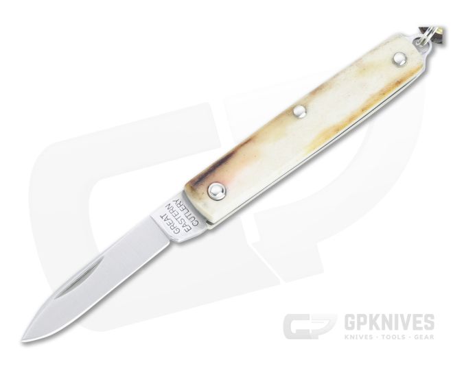 Great Eastern Cutlery #05 PPP Keychain Knife Pen Blade Sambar Stag Slip Joint Folder 052121-SS-14 - GEC-052121-SS-14
