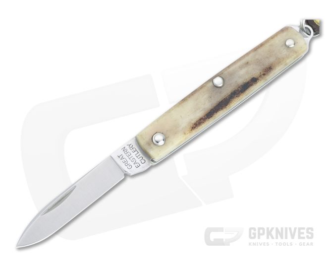 Great Eastern Cutlery #05 PPP Keychain Knife Pen Blade Sambar Stag Slip Joint Folder 052121-SS-15 - GEC-052121-SS-15