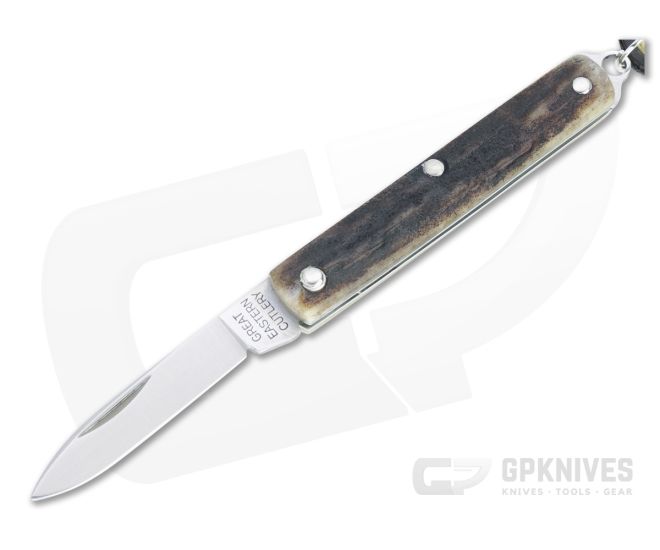Great Eastern Cutlery #05 PPP Keychain Knife Pen Blade Sambar Stag Slip Joint Folder 052121-SS-18 - GEC-052121-SS-18