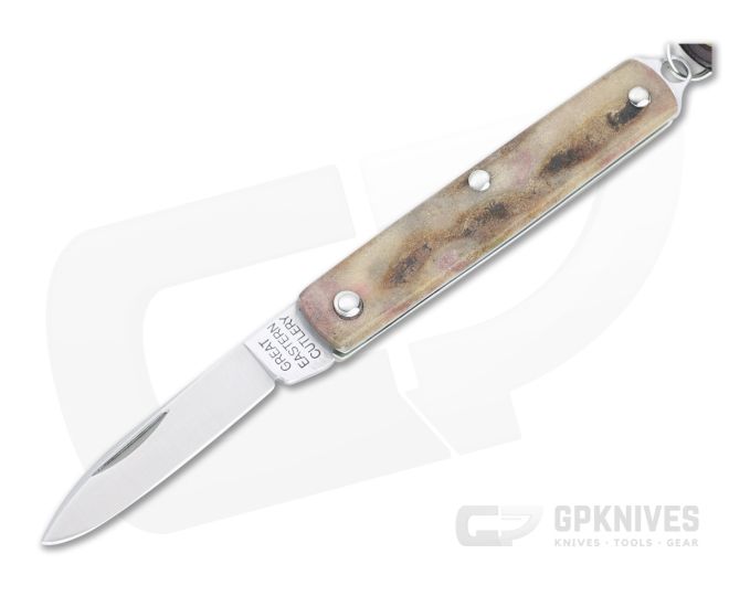 Great Eastern Cutlery #05 PPP Keychain Knife Pen Blade Sambar Stag Slip Joint Folder 052121-SS-19 - GEC-052121-SS-19