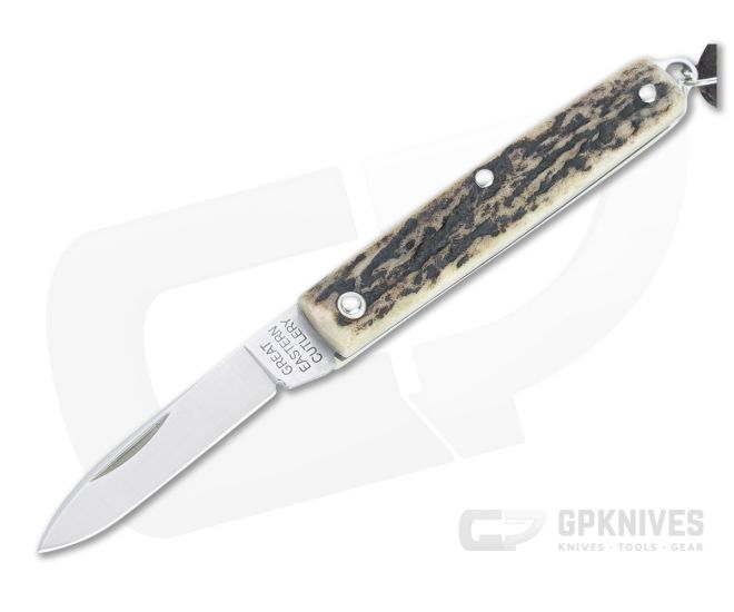 Great Eastern Cutlery #05 PPP Keychain Knife Pen Blade Sambar Stag Slip Joint Folder 052121-SS-20 - GEC-052121-SS-20