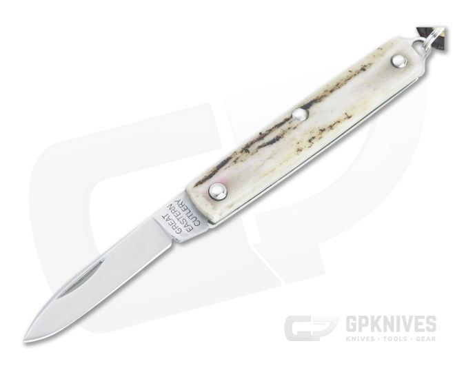 Great Eastern Cutlery #05 PPP Keychain Knife Pen Blade Sambar Stag Slip Joint Folder 052121-SS-22 - GEC-052121-SS-22