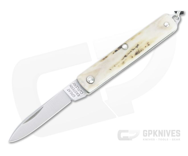 Great Eastern Cutlery #05 PPP Keychain Knife Pen Blade Sambar Stag Slip Joint Folder 052121-SS-24 - GEC-052121-SS-24