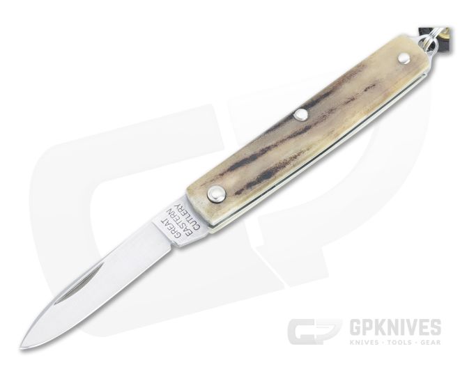 Great Eastern Cutlery #05 PPP Keychain Knife Pen Blade Sambar Stag Slip Joint Folder 052121-SS-25 - GEC-052121-SS-25