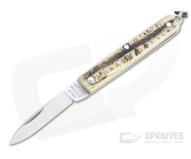 Great Eastern Cutlery #05 PPP Keychain Knife Pen Blade Sambar Stag Slip Joint Folder 052121-SS-30 - GEC-052121-SS-30