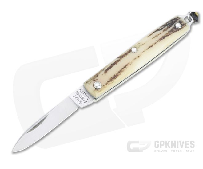 Great Eastern Cutlery #05 PPP Keychain Knife Pen Blade Sambar Stag Slip Joint Folder 052121-SS-31 - GEC-052121-SS-31