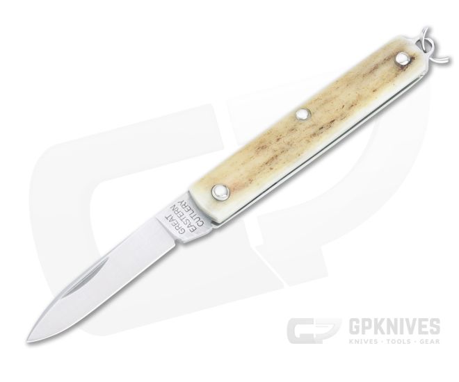 Great Eastern Cutlery #05 PPP Keychain Knife Pen Blade Sambar Stag Slip Joint Folder 052121-SS-34 - GEC-052121-SS-34