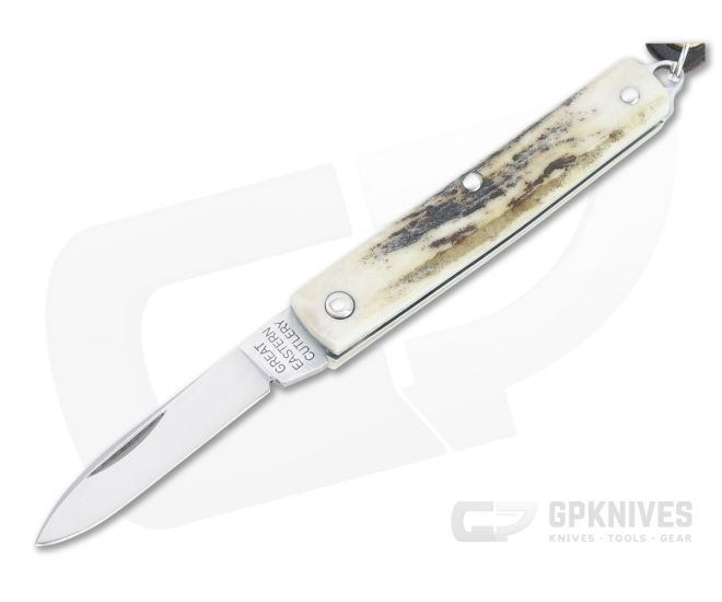Great Eastern Cutlery #05 PPP Keychain Knife Pen Blade Sambar Stag Slip Joint Folder 052121-SS-35 - GEC-052121-SS-35