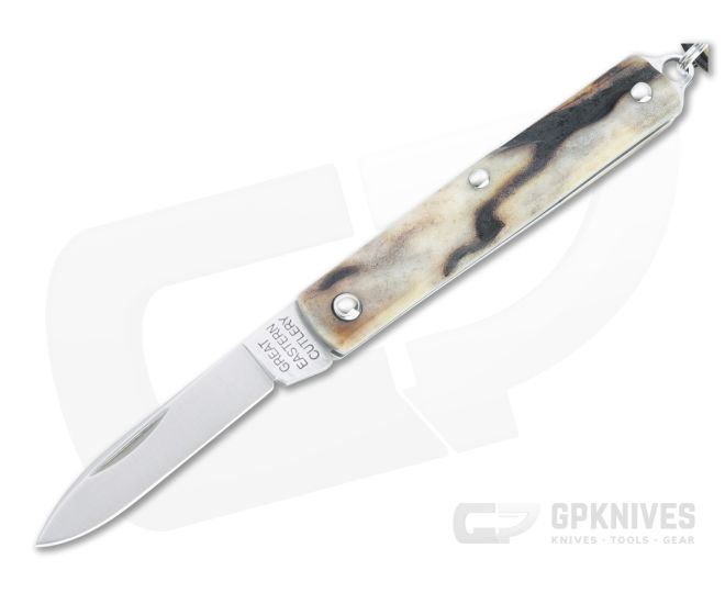 Great Eastern Cutlery #05 PPP Keychain Knife Pen Blade Sambar Stag Slip Joint Folder 052121-SS-36 - GEC-052121-SS-36