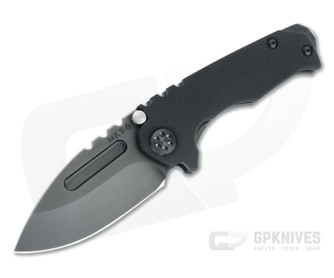 Medford Micro Praetorian G Drop Point Black PVD S35VN Black G10 Titanium Frame Lock Folder - MKT-052