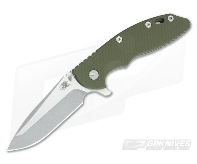 Hinderer Knives XM-18 3.5" GEN 5 Spanto Two-Tone S35VN Working Finish OD Green - HK-0530