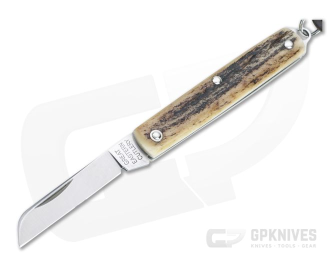 Great Eastern Cutlery #05 PPP Keychain Knife Sheepsfoot Sambar Stag Slip Joint Folder 053121-SS-04 - GEC-053121-SS-04