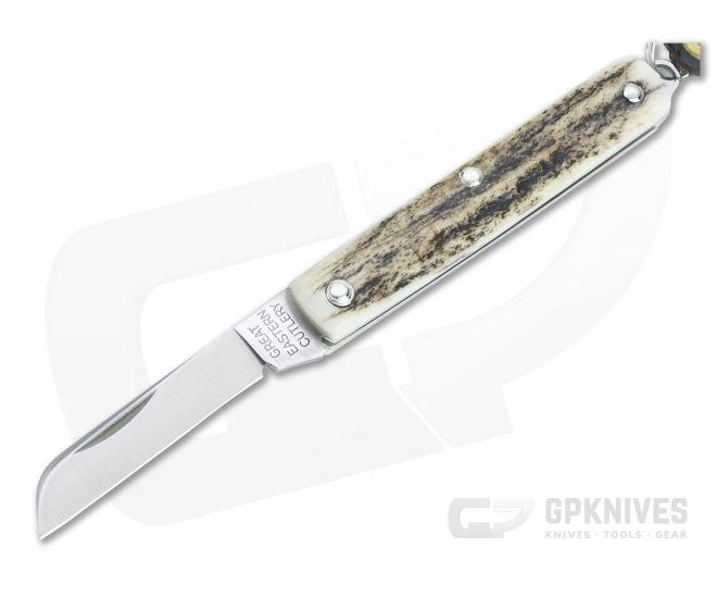 Great Eastern Cutlery #05 PPP Keychain Knife Sheepsfoot Sambar Stag Slip Joint Folder 053121-SS-06 - GEC-053121-SS-06