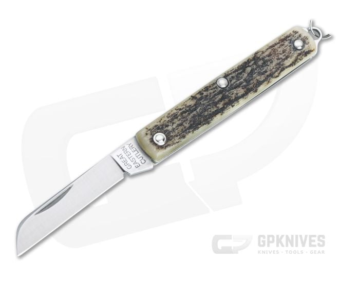 Great Eastern Cutlery #05 PPP Keychain Knife Sheepsfoot Sambar Stag Slip Joint Folder 053121-SS-07 - GEC-053121-SS-07