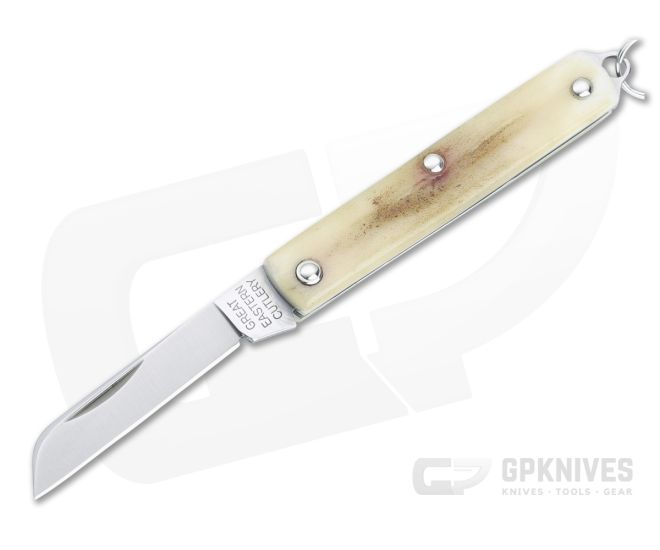 Great Eastern Cutlery #05 PPP Keychain Knife Sheepsfoot Sambar Stag Slip Joint Folder 053121-SS-14 - GEC-053121-SS-14