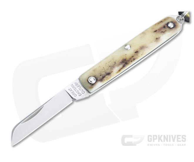 Great Eastern Cutlery #05 PPP Keychain Knife Sheepsfoot Sambar Stag Slip Joint Folder 053121-SS-17 - GEC-053121-SS-17