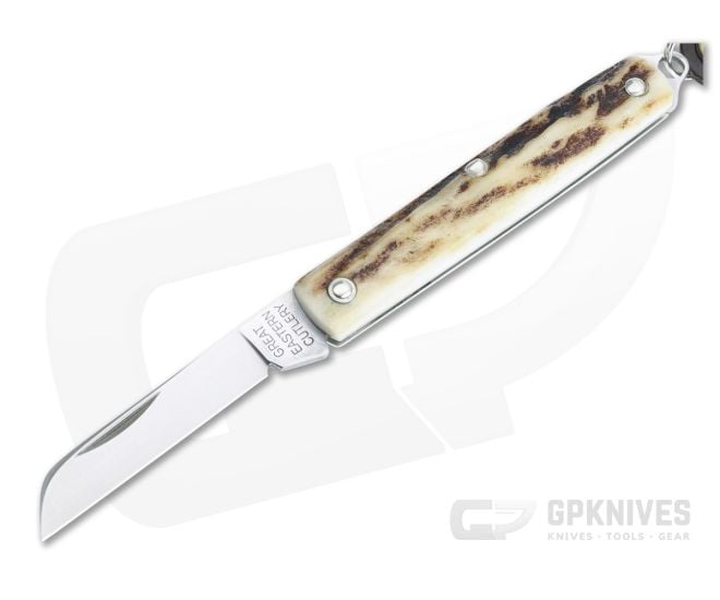 Great Eastern Cutlery #05 PPP Keychain Knife Sheepsfoot Sambar Stag Slip Joint Folder 053121-SS-22 - GEC-053121-SS-22