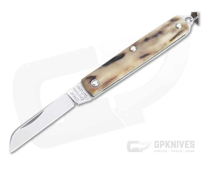 Great Eastern Cutlery #05 PPP Keychain Knife Sheepsfoot Sambar Stag Slip Joint Folder 053121-SS-24 - GEC-053121-SS-24