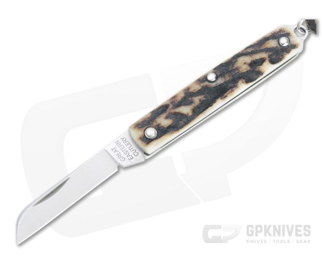 Great Eastern Cutlery #05 PPP Keychain Knife Sheepsfoot Sambar Stag Slip Joint Folder 053121-SS-29 - GEC-053121-SS-29