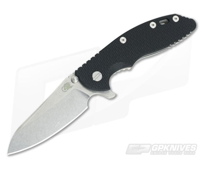 Hinderer Knives XM-18 3.5" GEN 5 Sheepsfoot Stonewash 20CV Black G10 - HK-0532