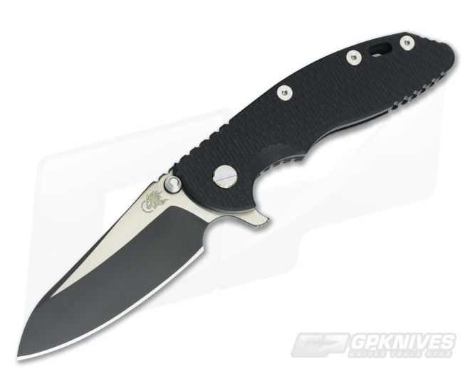Hinderer Knives XM-18 3.5" Sheepsfoot DLC Two-Tone 20CV Black DLC Black G10 - HK-0535