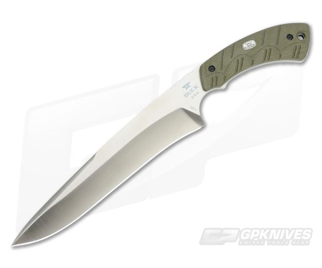 Buck Open Season Moose Skinner Pro Series OD Green Micarta S35VN 0535ODS - BU-0535ODS