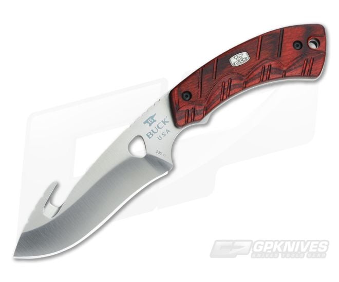 Buck Open Season Skinner with Guthook Avid Series Red Wood 0536RWG - BU-0536RWG